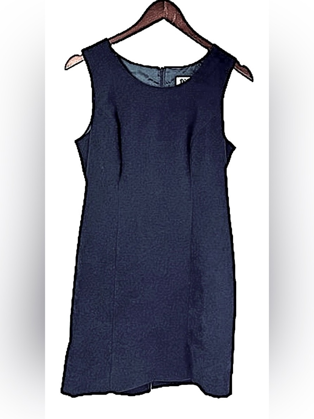 Dawn Joy II Vintage Timeless Sleeveless Sheath Dress Black Knee Length Sz 8P